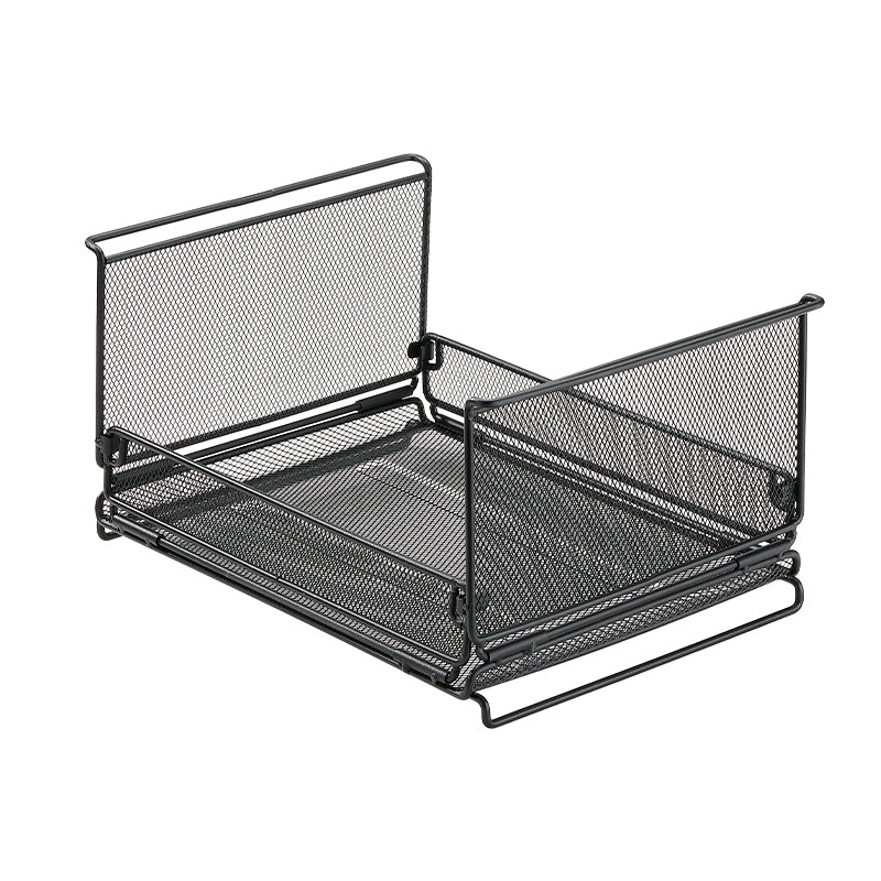 Campingmoon CK-23BK/SS Folding Storage Box Stackable IGT Compatible Tray Storage Basket Tool Storage Grill Table Collapsible Mesh Net