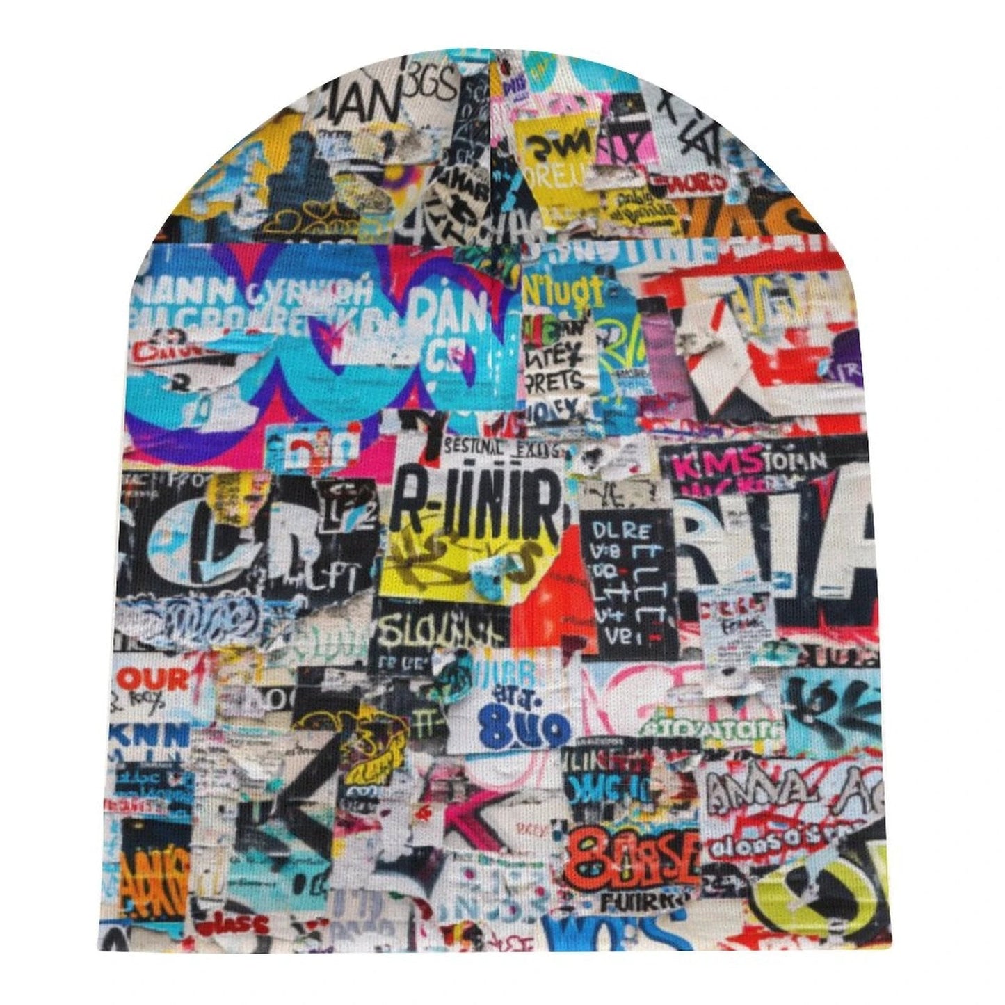 Street Swag All-Over Print Knit Beanie | Bold Abstract Art Streetwear Hat