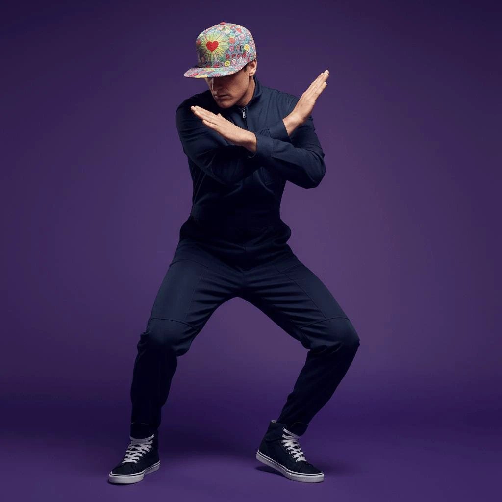 Psychedelic Graffiti AOP Snapback for Rave Festival Street Art Collectors — Bold Weirdcore Hip-Hop Hat, Hypebeast Maximalist Cap