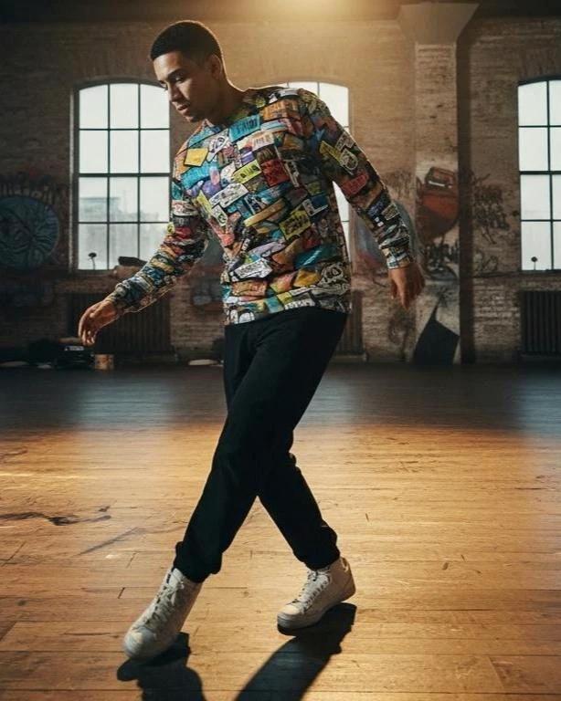 Maximalist Heavyweight Crewneck for Art Collectors — Abstract AOP Sweatshirt, 310gsm Cotton Statement Piece, Gallery-Ready Streetwear