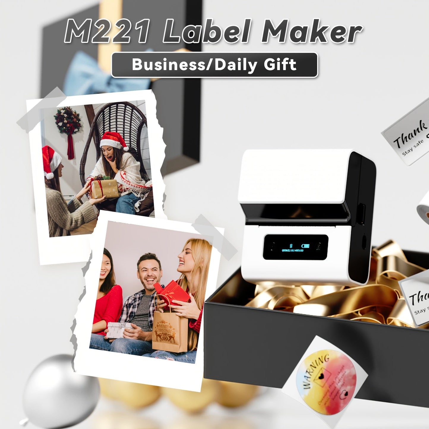 Phomemo M221 Portable Thermal Label & Barcode Printer TJR7P2X