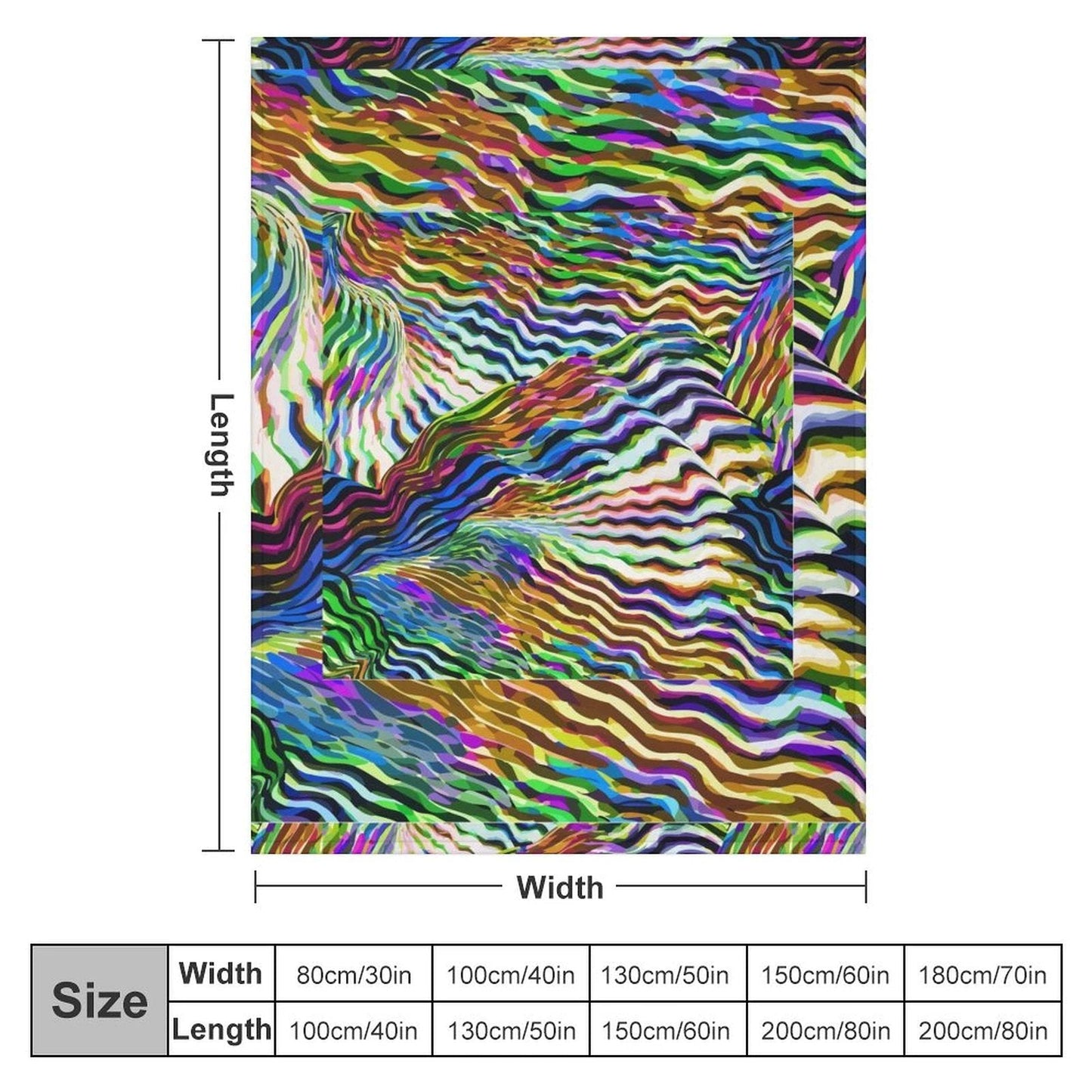 Lightning Complex Abstract Art Flannel Blanket – Storm Aesthetic Maximalist Bedding (60x80in)