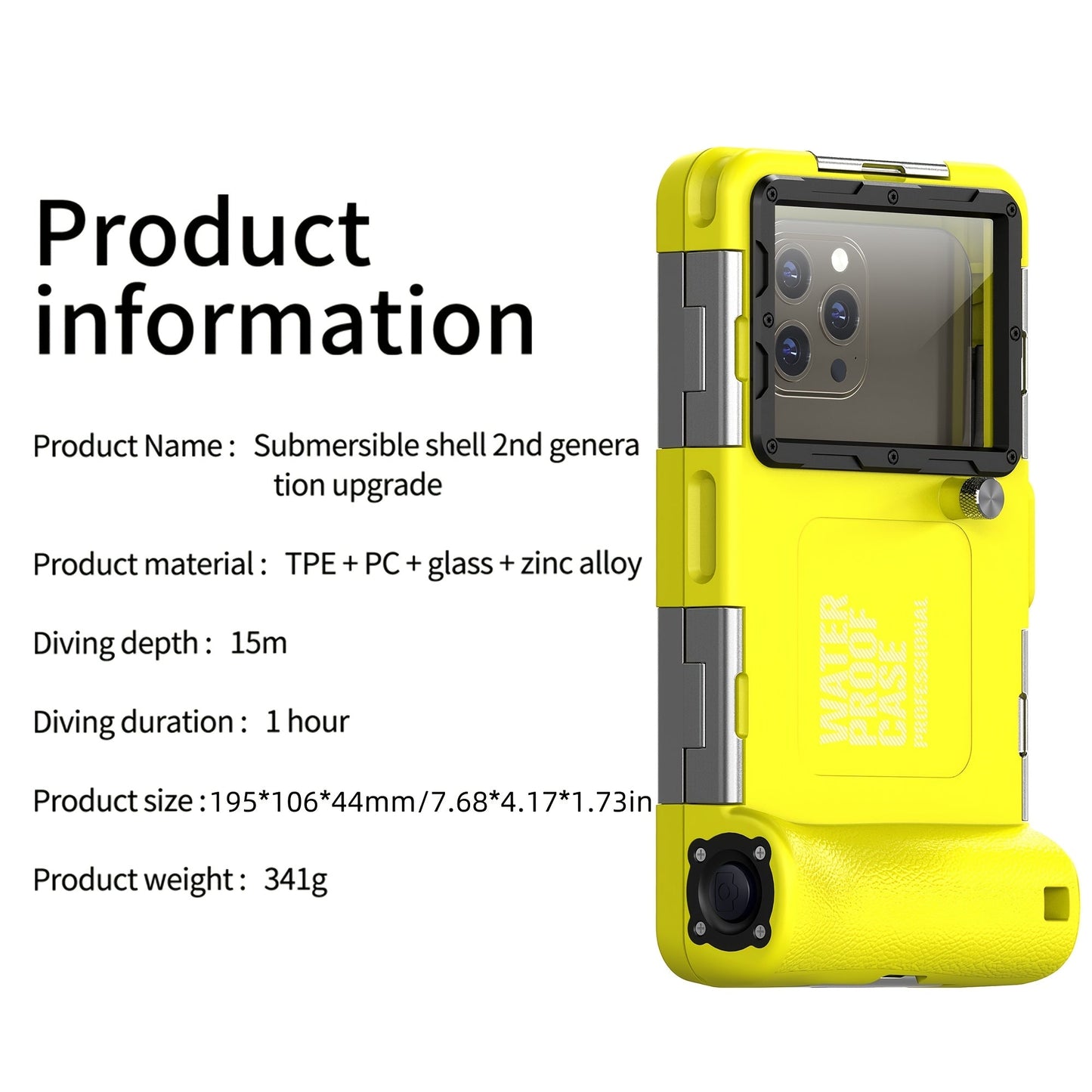 Durable 15m Waterproof Diving Phone Case with Lanyard-95OF