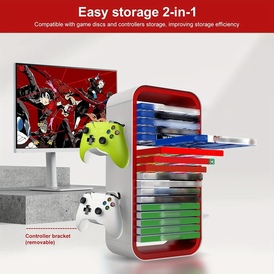 Universal Game Disc Storage & Controller Display Stand TJR3D9G