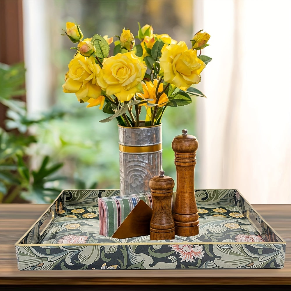 Decorative Serving Tray with Handles - SI2K