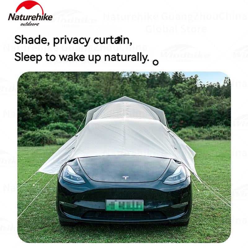 Naturehike AIR 7.0 Inflatable Car Tail Tent Portable SUV MPV Side Tunnel Tent Sunshade Waterproof Beach Car Rear Tent Camping Outdoor 35㎡ With Canopy