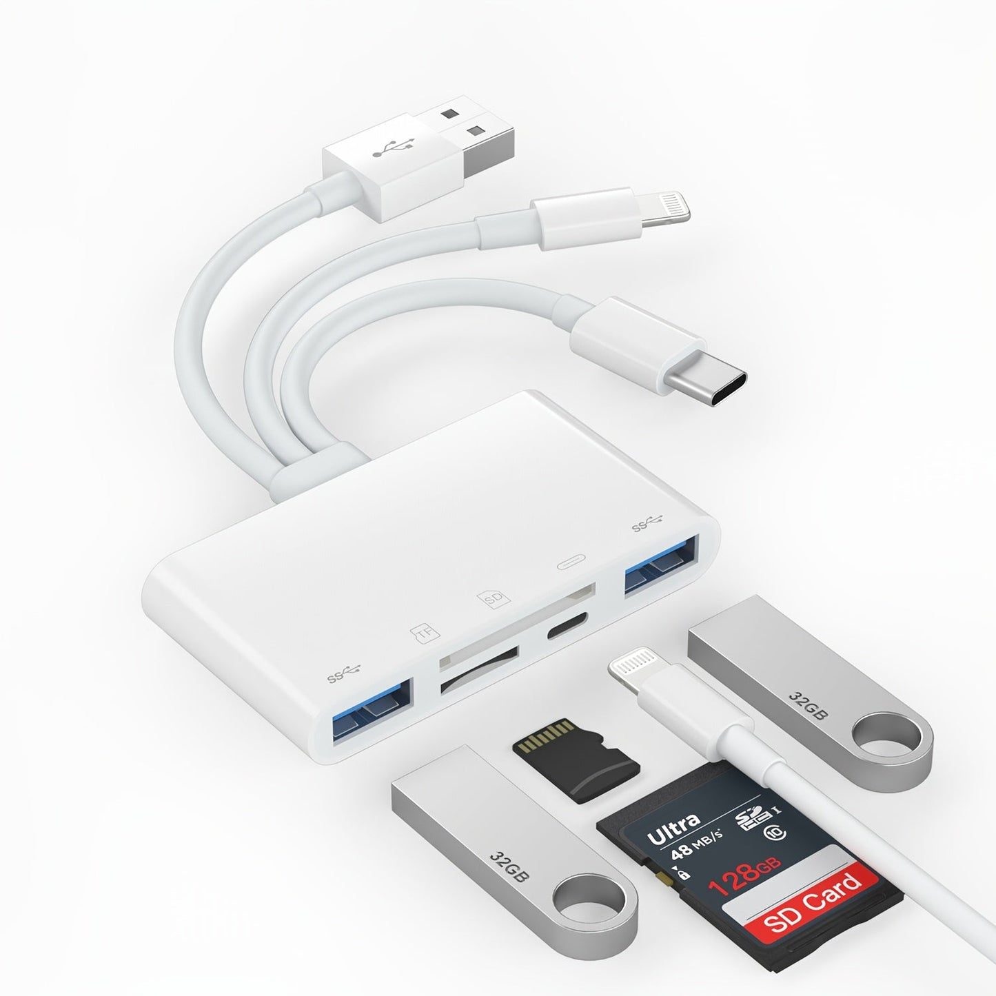 5in1 USB OTG Memory Card Reader- HMT17SD