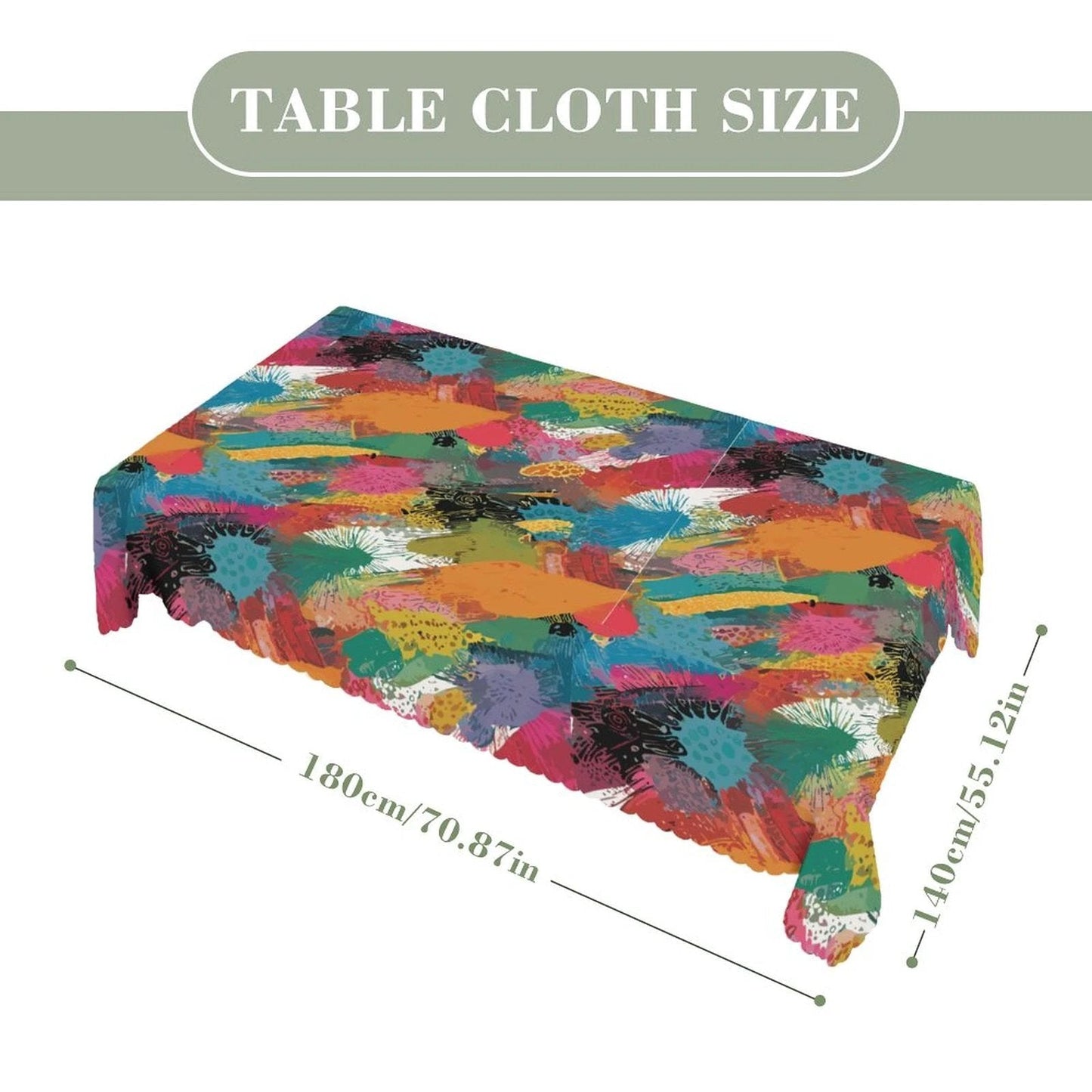 Kitchen Rectangular Tablecloth(One-sided Printing)