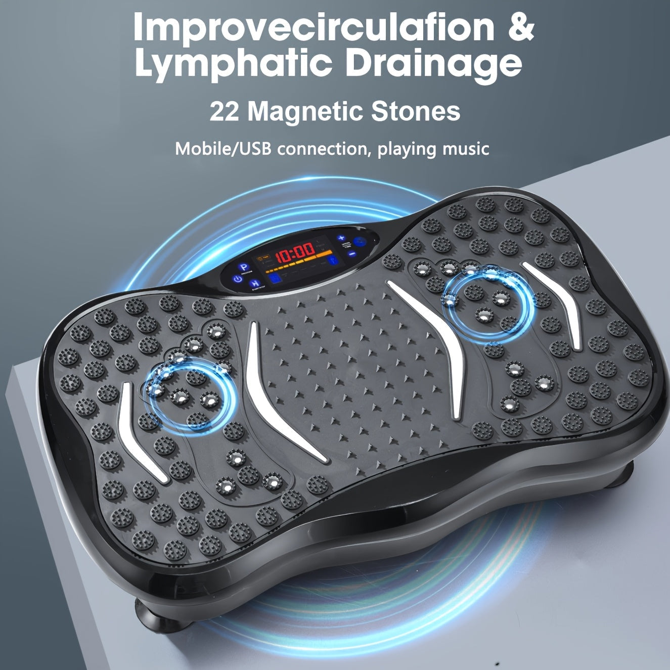 SORUDEL Full Body Vibration Board with Resistance Bands TJR3M9S