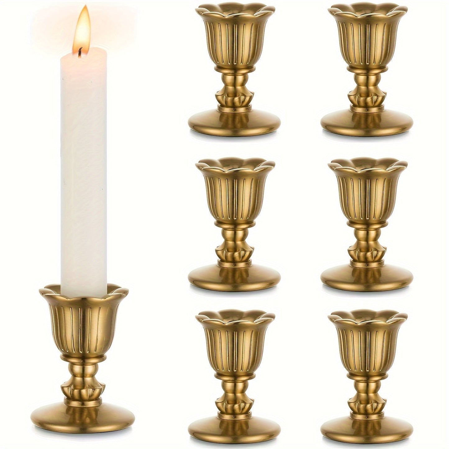 Elegant Brass Candlestick Holders - VSC0