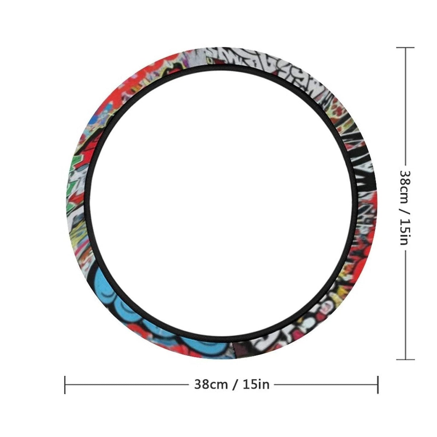 Psychedelic AOP Steering Wheel Cover | Maximalist Anti-Slip Car Accessory for Bold Drivers