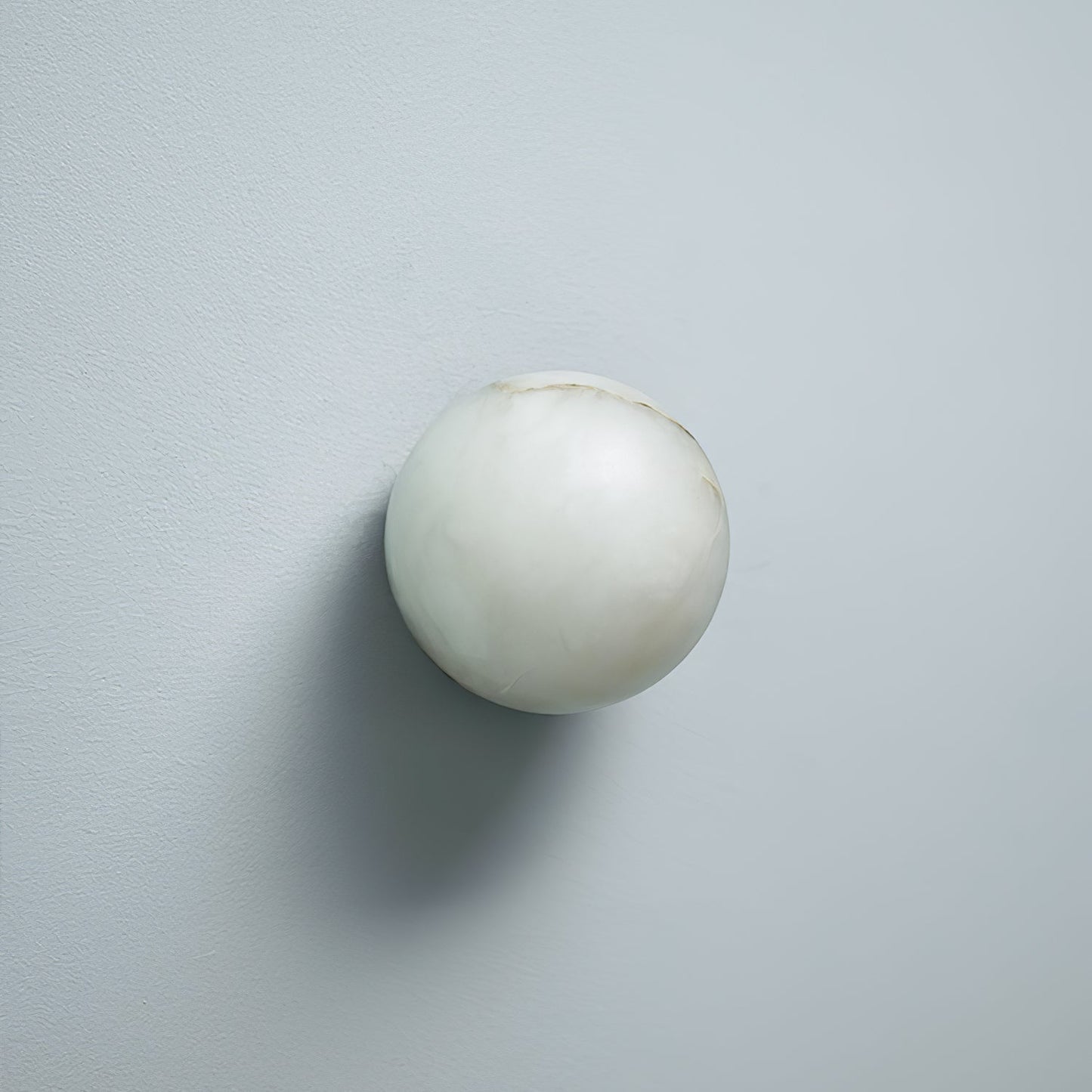 Mini Orb Alabaster Wall Light With Sculpted Stone Shade