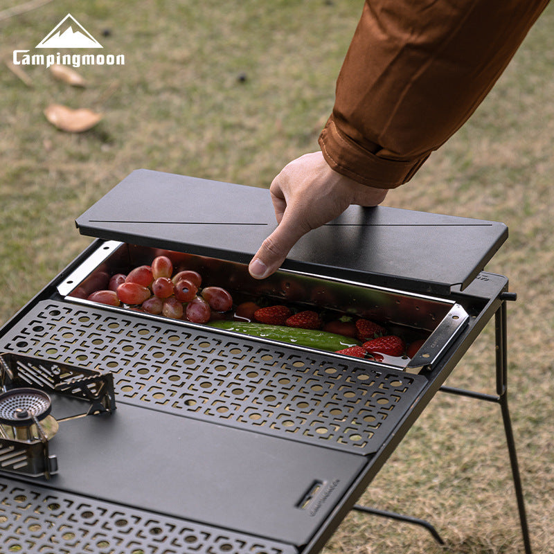Campingmoon BK/CK-11 IGT Cutlery Box Multipurpose Food Kitchen Cutlery Storage Container Box Rack Half Unit Integrated Grill Table Accessories IGT Compatible