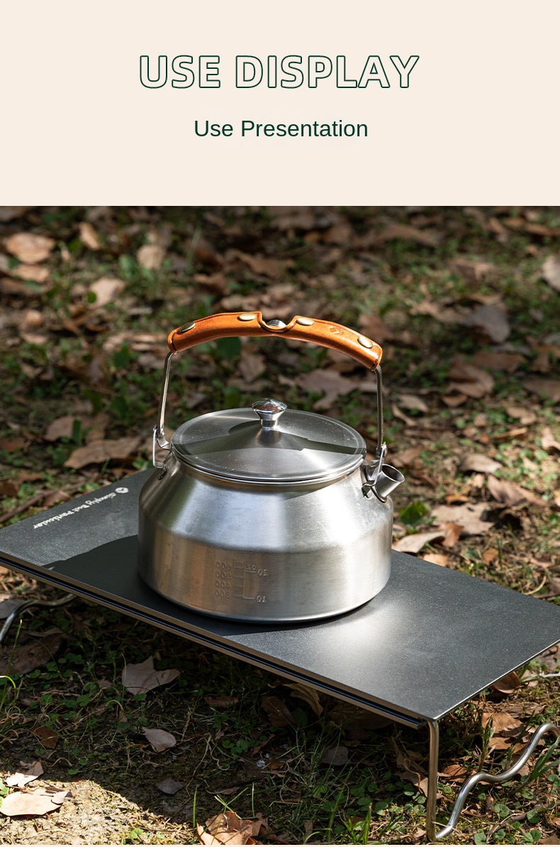 Campingmoon SW-PT / PT-67 Leather Sheath Cover Portable Lightweight Kettle Handle For Outdoor Camping Cookware Kettle Heat Resistant Anti-Scadling Handle Cover