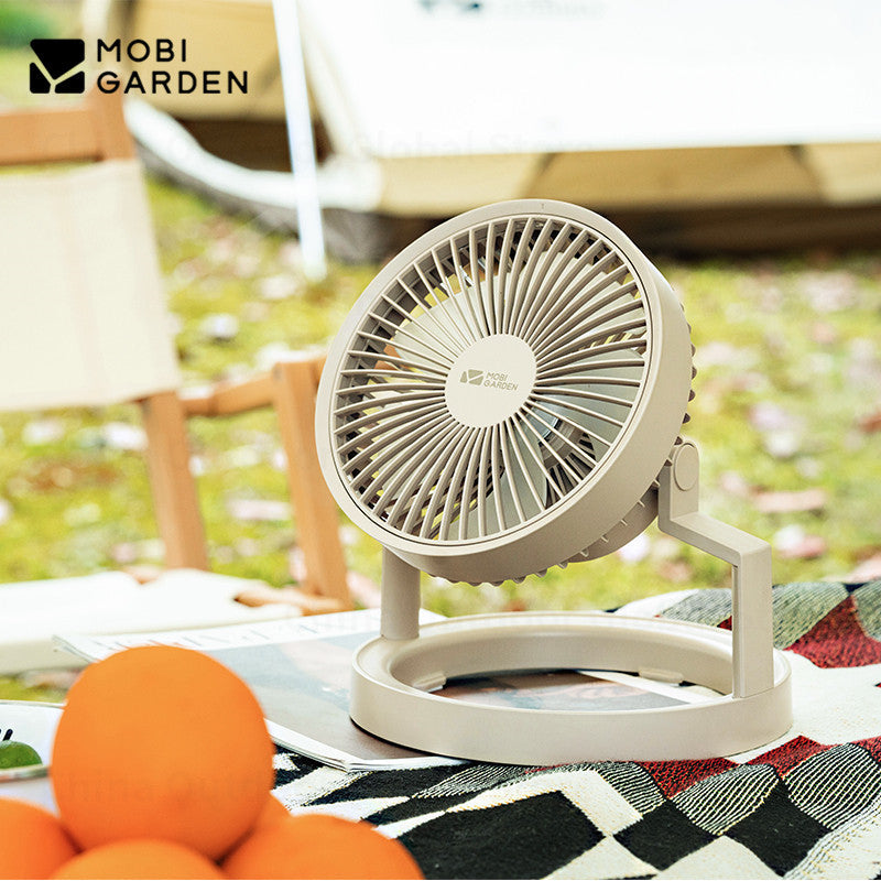 MOBI GARDEN Multifunctional Portable Fan Camping Electric Fan 15-60H Outdoor Travel Picnic 3-speed Adjustable Strong Wind 8000MAH