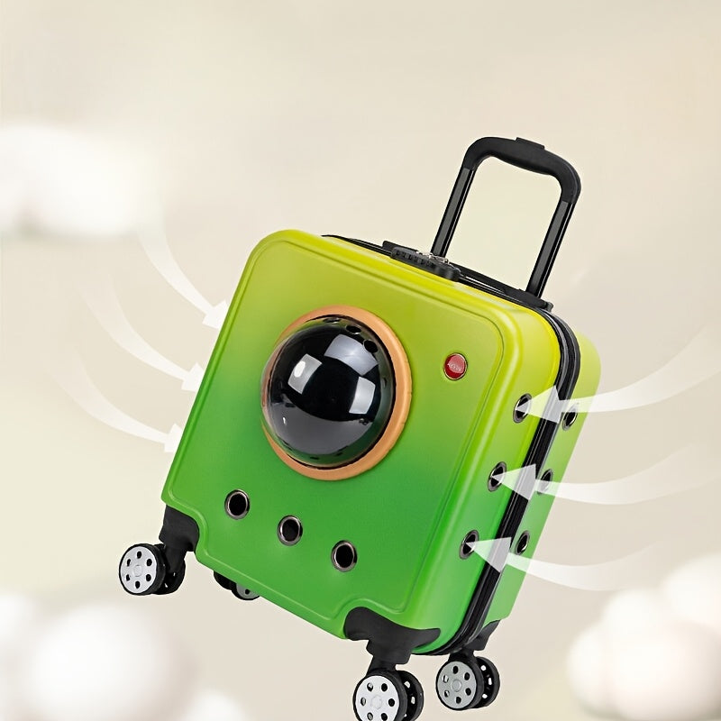 Premium PVC Pet Travel Carrier with Wheels-JEYA