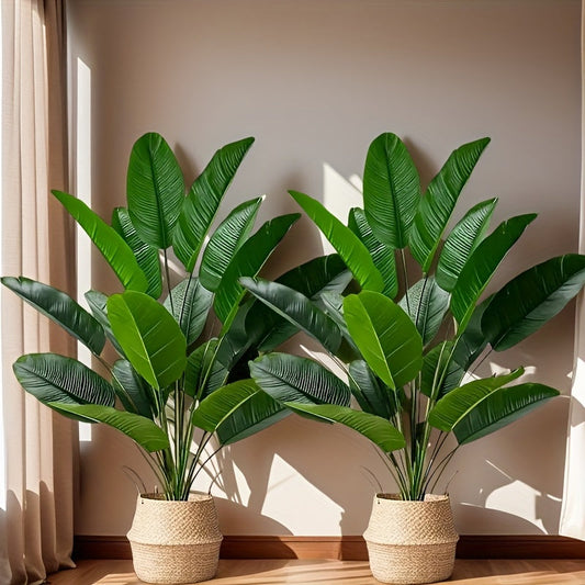 2pcs 32-inch Lifelike Artificial Banana Plants Decor - DM2N