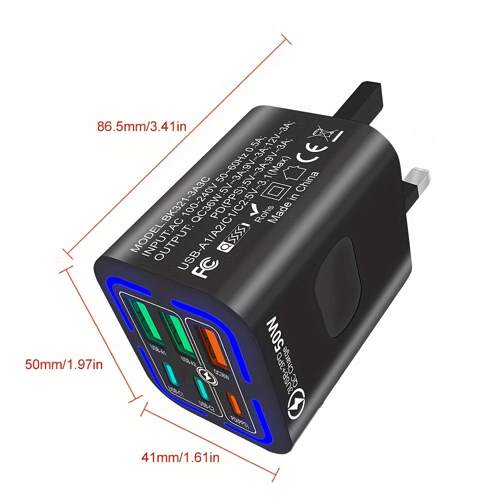 KAXOE 50W Fast Charging USB C Charger, QC 3.0 TJR3P9X