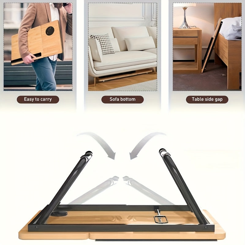 Foldable Laptop Desk with Cup Holder- HMT17FD