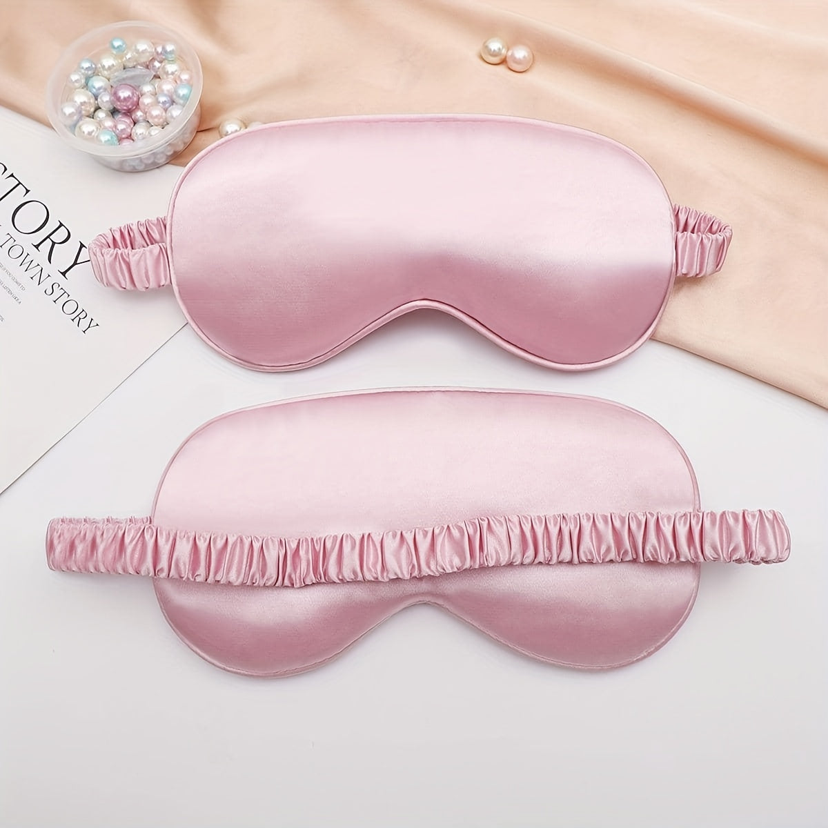 Shading Sleep Eye Mask Imitation Silk Ice Feel Comfortable - D3NK