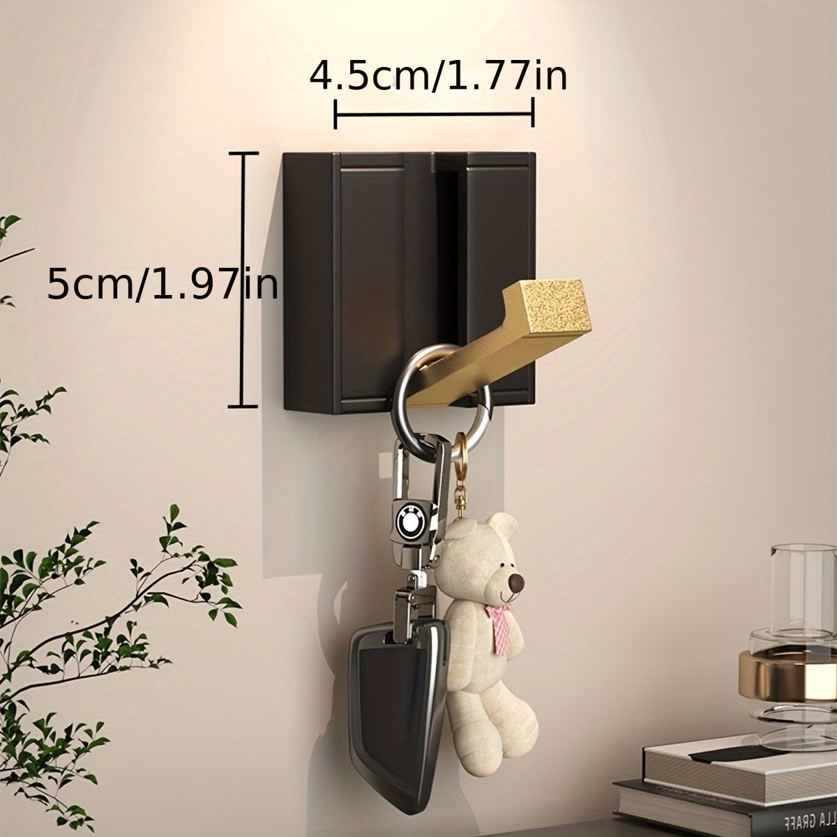 MRSINE HeavyDuty Foldable Wall Hook  Black  Gold-WCDN