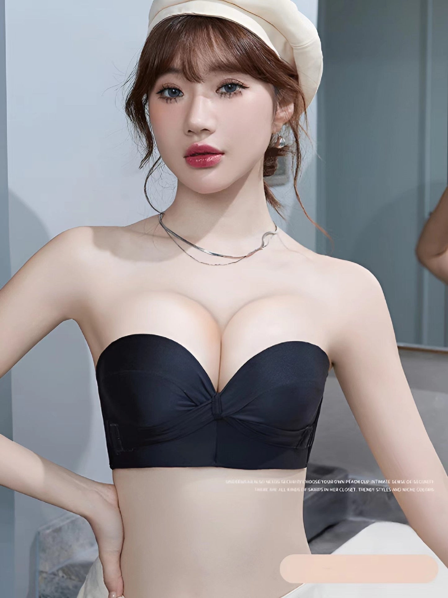 Seamless Strapless Bandeau Bra, Push-Up, Non-Slip TJR3P9X