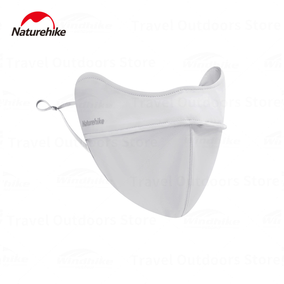 Naturehike Sunscreen Face Scarf Ice Silk Mask Portable Lightweight Adjustable Solid Color Washable Reusable Face Mask Summer UV Protection Face Cover Women/Girls