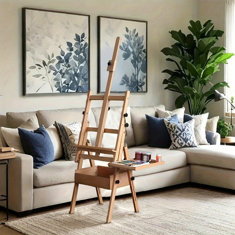 Premium Beechwood Easel with Sliding-Out Storage Box - AX9U