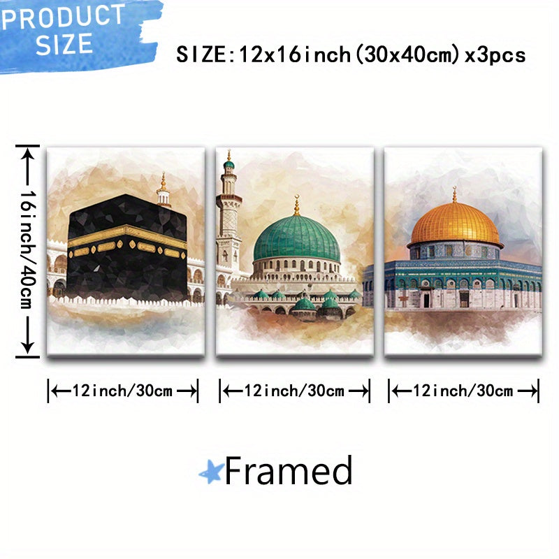 Religious Architecture Triptych- HMT24RR