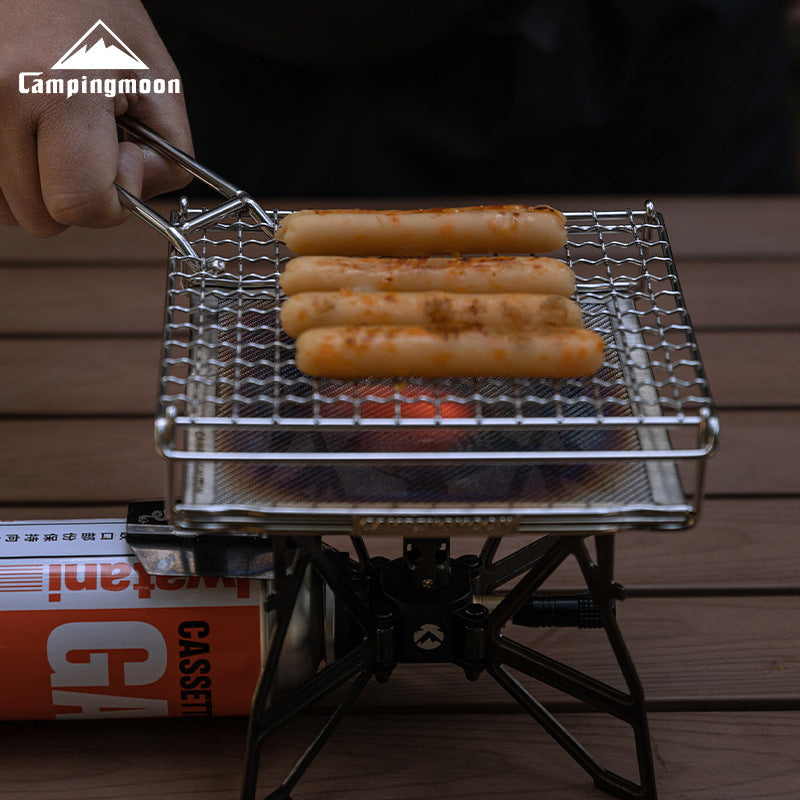 Campingmoon US-1312/1615 Toast Grill Net Portable Folding Stainless Steel Outdoor Camping Stove Accessories Bracket Barbecue Mount BBQ Toaster Bake Mesh