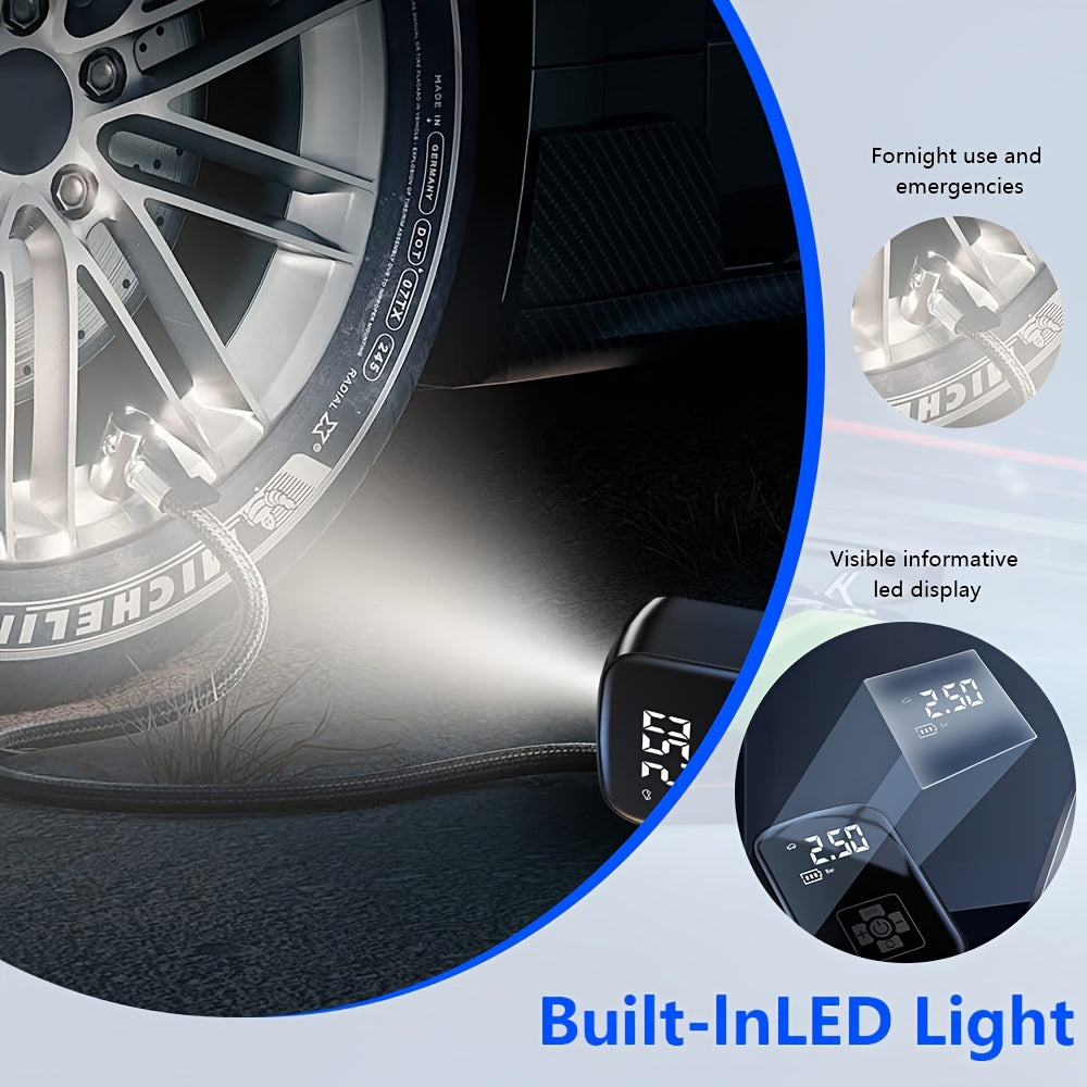 Portable Tire Inflator for Cars- HMT12M4