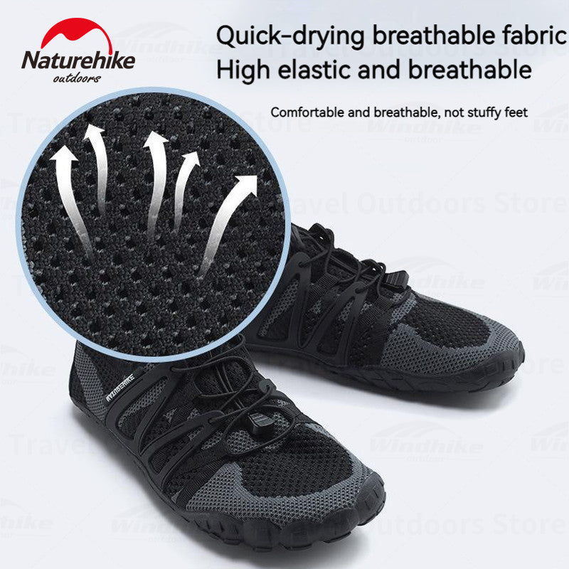 Naturehike Men's Aqua Wading Shoes Barefoot Sneakers Sport Upstream Non-slip Breathable Footwear for Sea Beach Diving Fishing Quick Dry Water Shoes