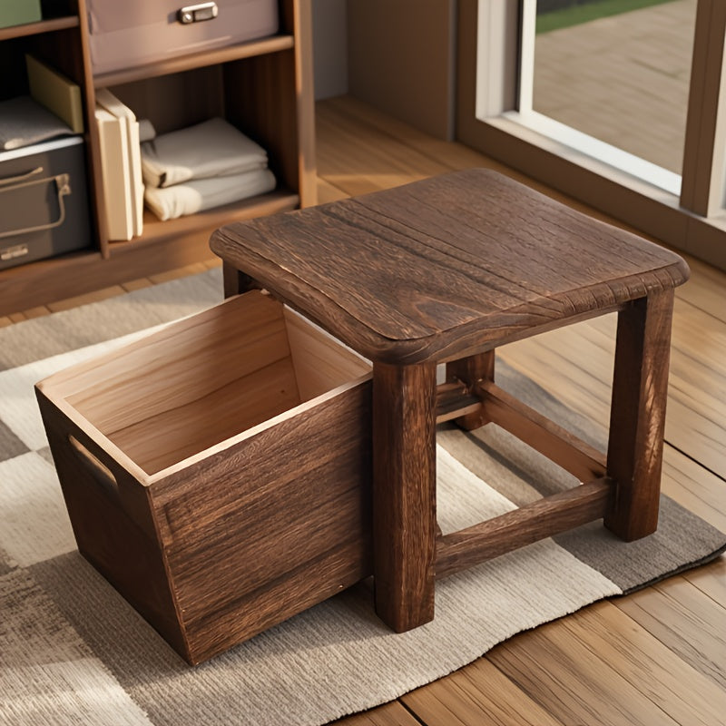 Classic Wooden Shoe Storage Bench with Drawers-FTTC