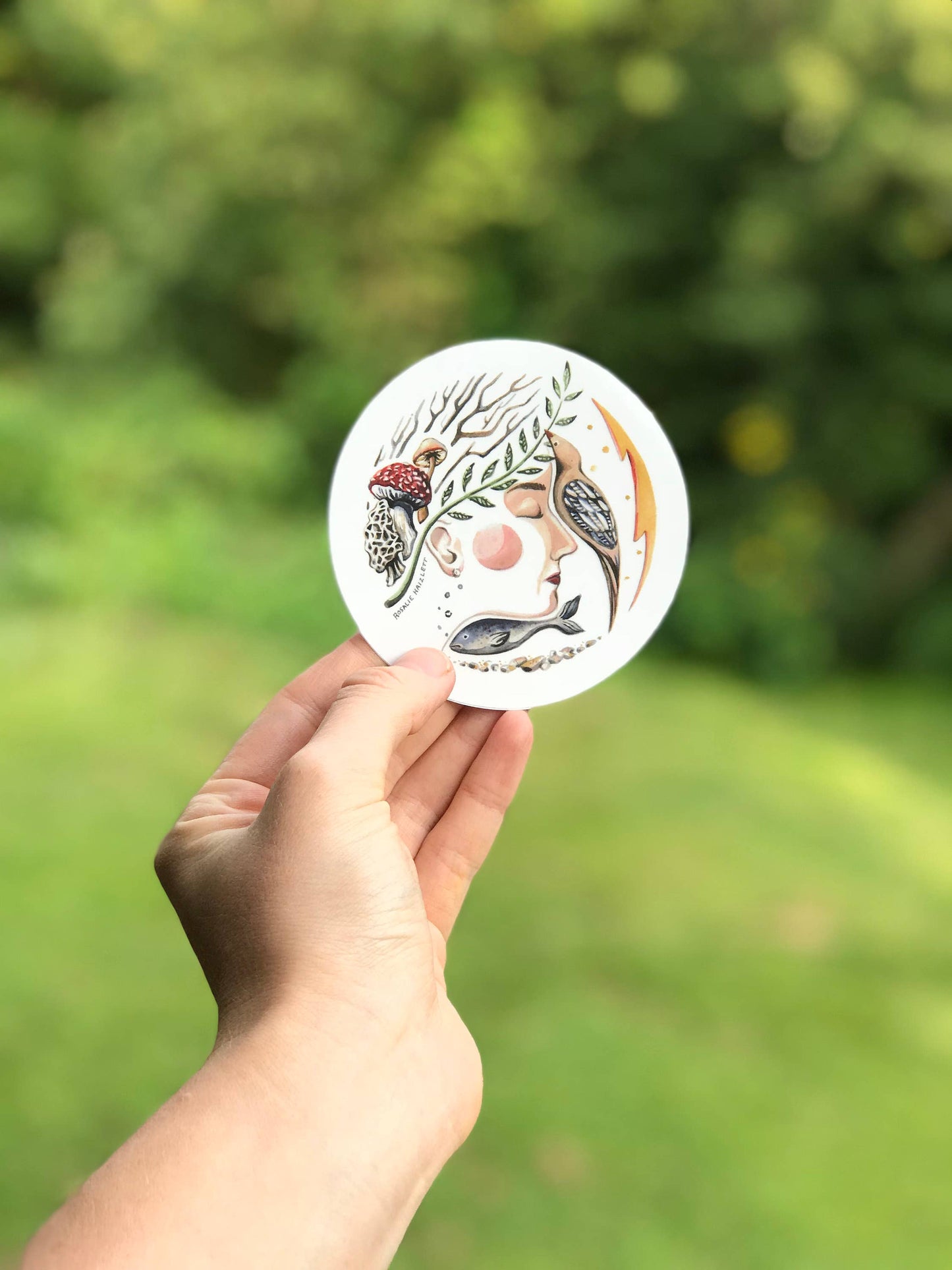 Rosalie Haizlett Illustration - Nature Girl Waterproof Sticker