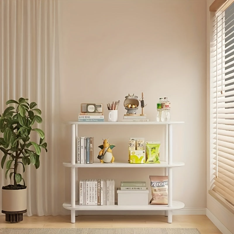 Modern White Wooden Tiered Shelf - HVH0
