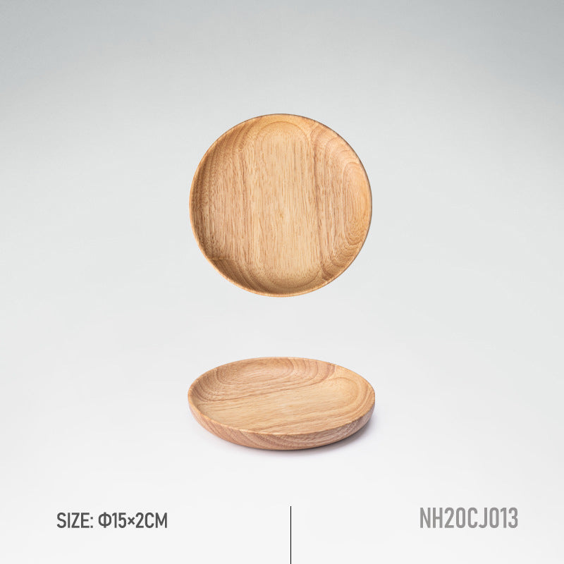Naturehike Solid Wood Dish Plate Outdoor Camping Plate Wooden Round Pan Fruit Dishes Saucer Tea Tray Dessert Dinner Plate Food Container Tableware