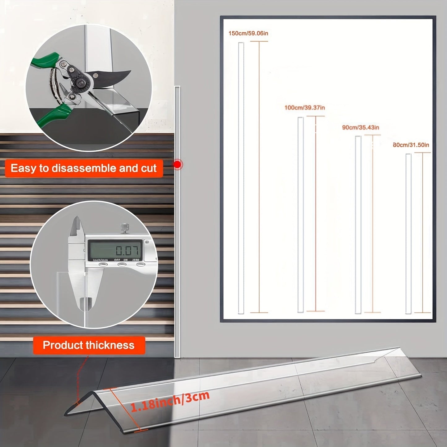 Clear Corner Guards  4 Sizes Easy Install-S08E