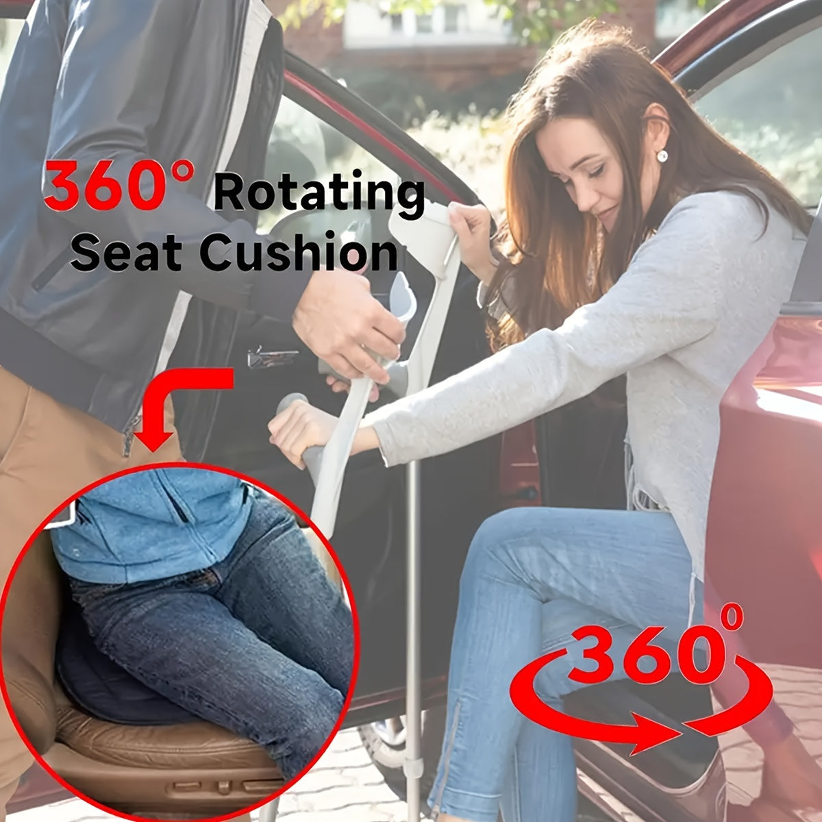 Rotating Car Seat Cushion, 360° Swivel Chair Pad – TJR5X2M