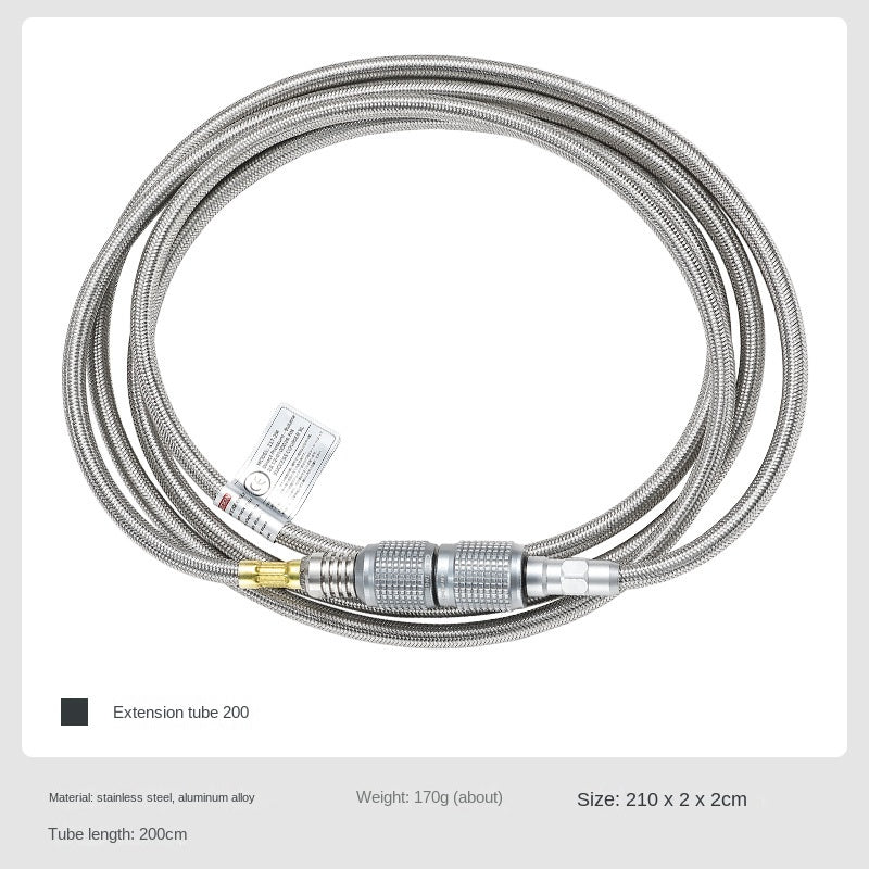 Campingmoon Z17-2M Canister Extension Hose Portable Lightweight Outdoor Camping Butane Extension Tube Flat Screw Threaded Tank Connector Pipe