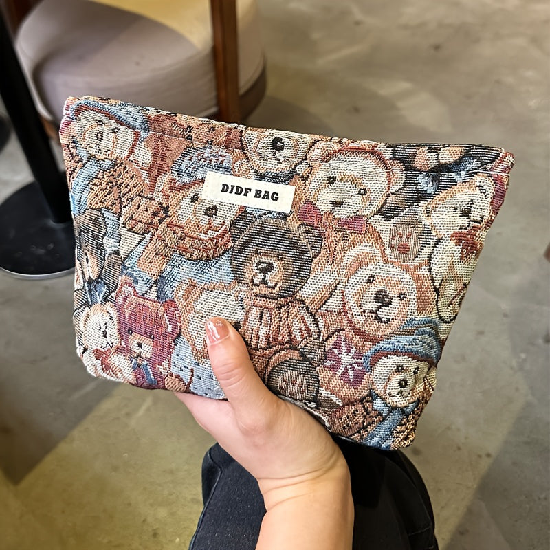 New Cute Bear Portable Large Capacity Cosmetic Bag - DDI0