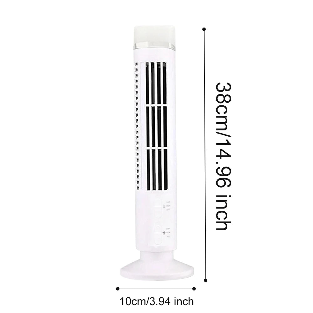 Electric Bladeless Mini Tower Cooling Dekstop Fan | USB Powered