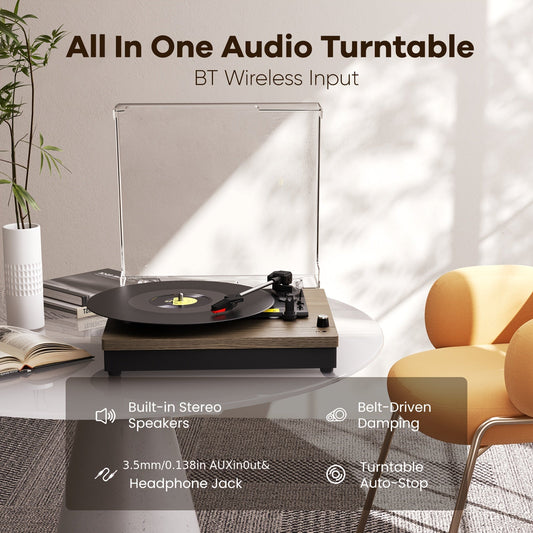 EUMAIO E200 Turntable Record Player- HMT17RP