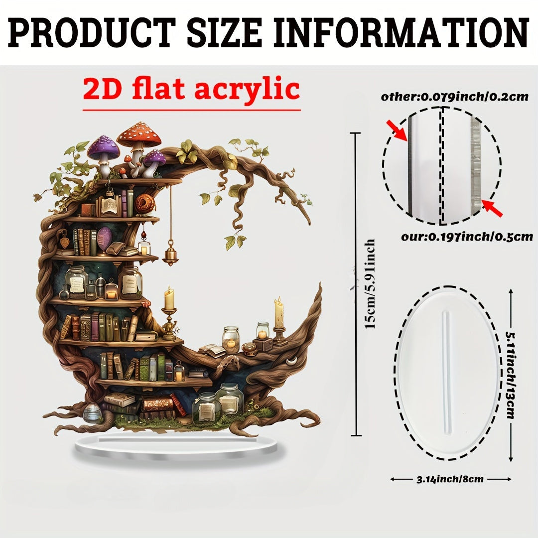 Crescent Bookshelf Sculpture- HMT25BS