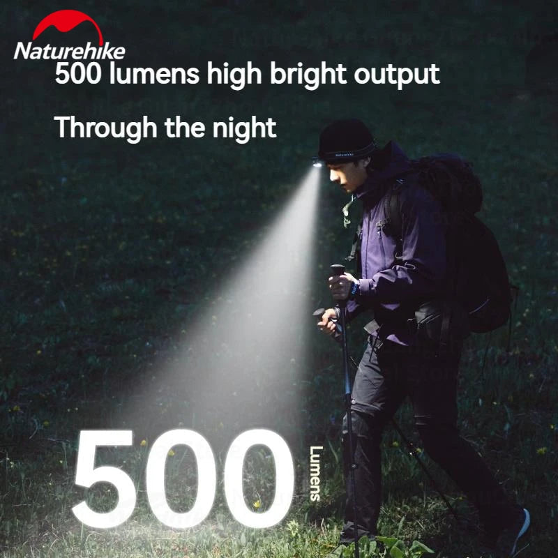 Naturehike STAR ISLAND Max Headlight Portable Ultralight Headlamp Waterproof SOS Emergency Red Light 84g Rechargeable Light Outdoor