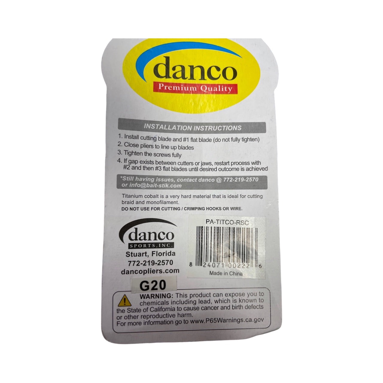 Danco - Titanium Cobalt Side Cutter Replacement Kit
