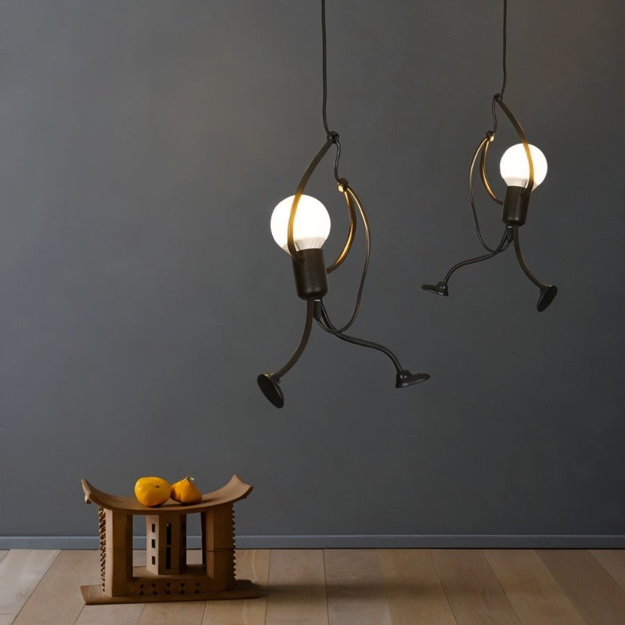 Wrought Iron Pendant Light With Adjustable Cord