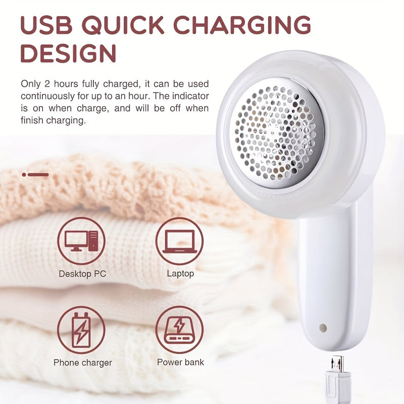 USB Rechargeable Lint Eraser  Portable Fabric Shaver-4Z1O