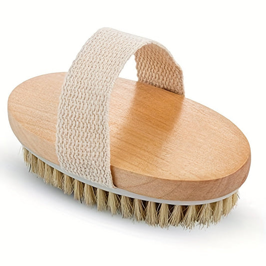 Natural Bristle Dry Brush for Exfoliation & Lymphatic Drainage - DIV0