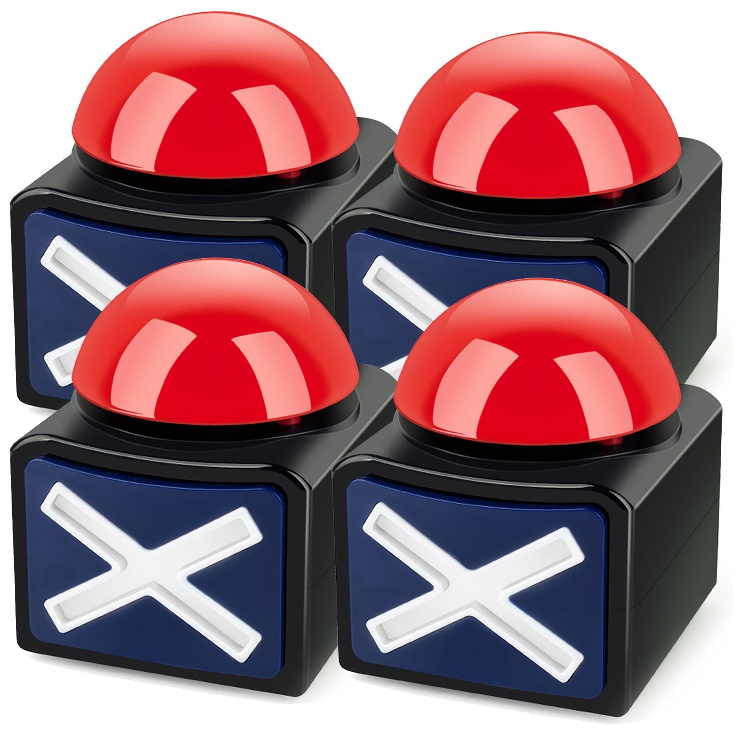 Black & Red Light-Up Sound Buzzer for Trivia TJR9X2M