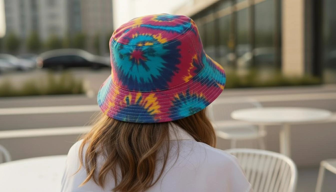 Reversible Bucket Hat • Psychedelic Kaleidoscope, Graffiti Print